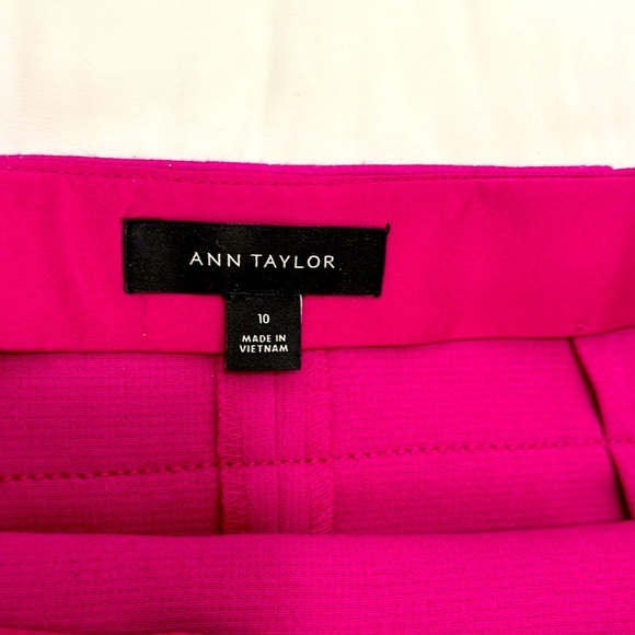 Ann Taylor Fuschia Midi Skirt Sz 10 - Picture 2 of 6
